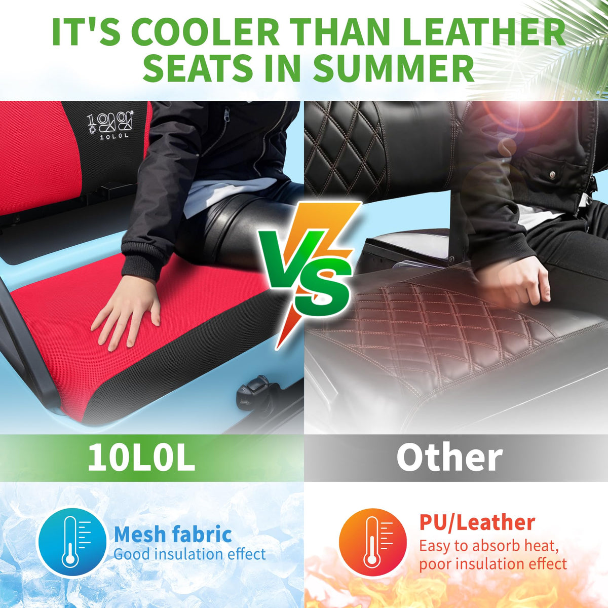 10L0L breathable mesh detail on Yamaha G29 Drive2 seat cover promotes cooling airflow.
