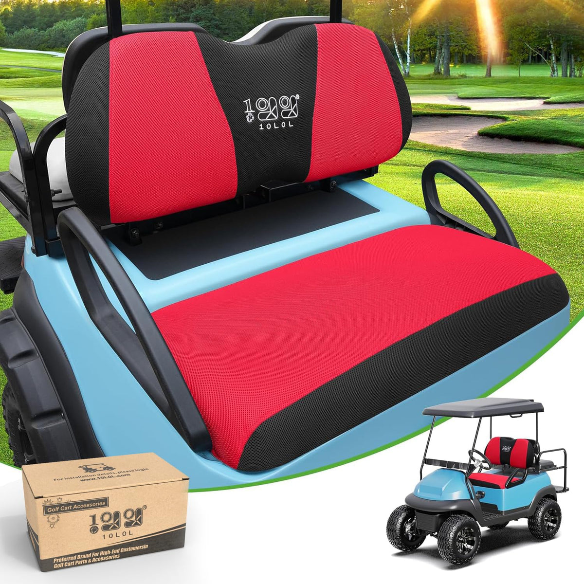 10L0L front seat cushion cover for Yamaha G29 Drive2 protects upholstery and adds breathable comfort.