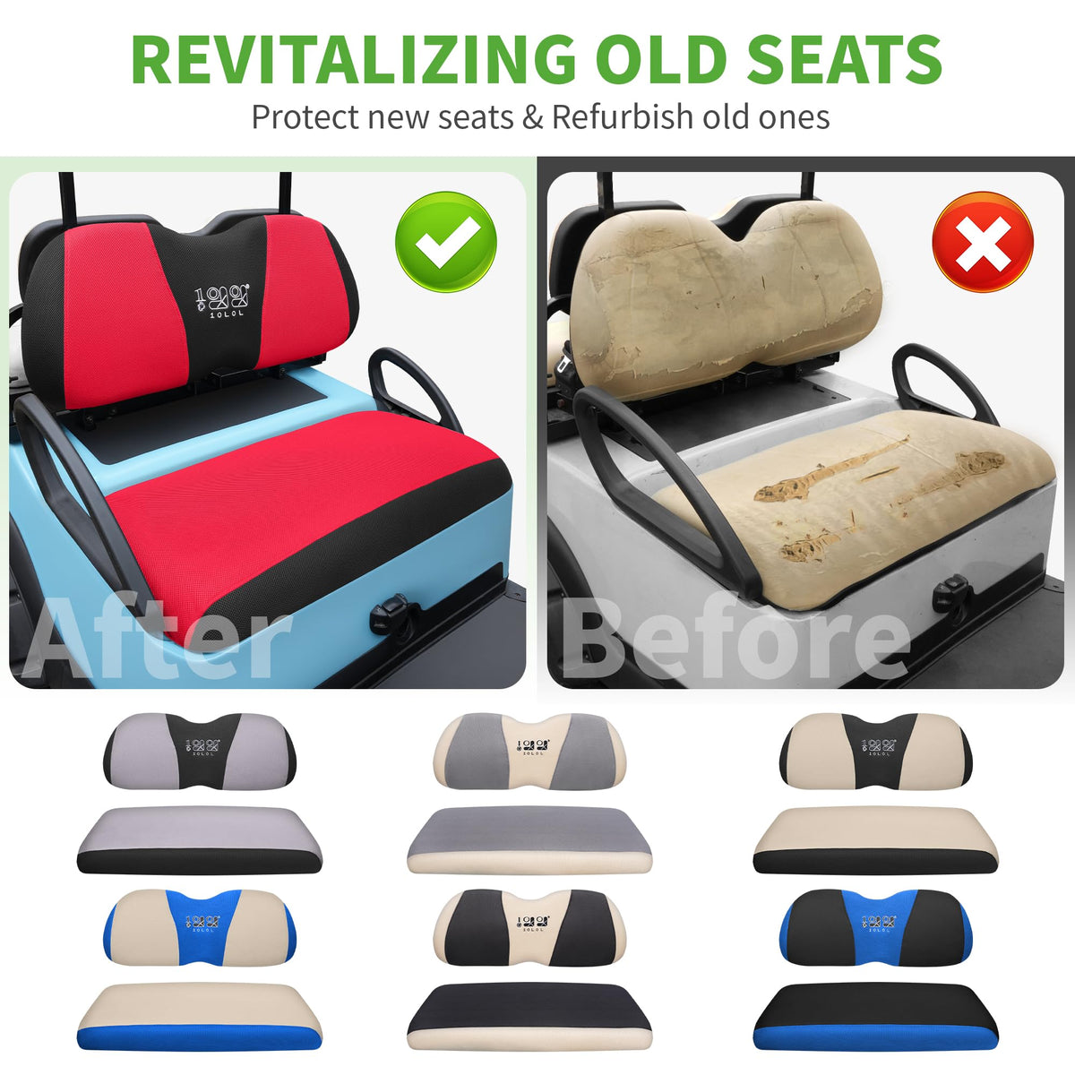 10L0L no-drill installation for Yamaha G29 Drive2 front seat cover saves time.