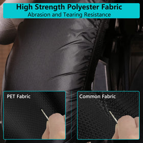10L0L 400D polyester fabric resists wrinkles and tears for durability.