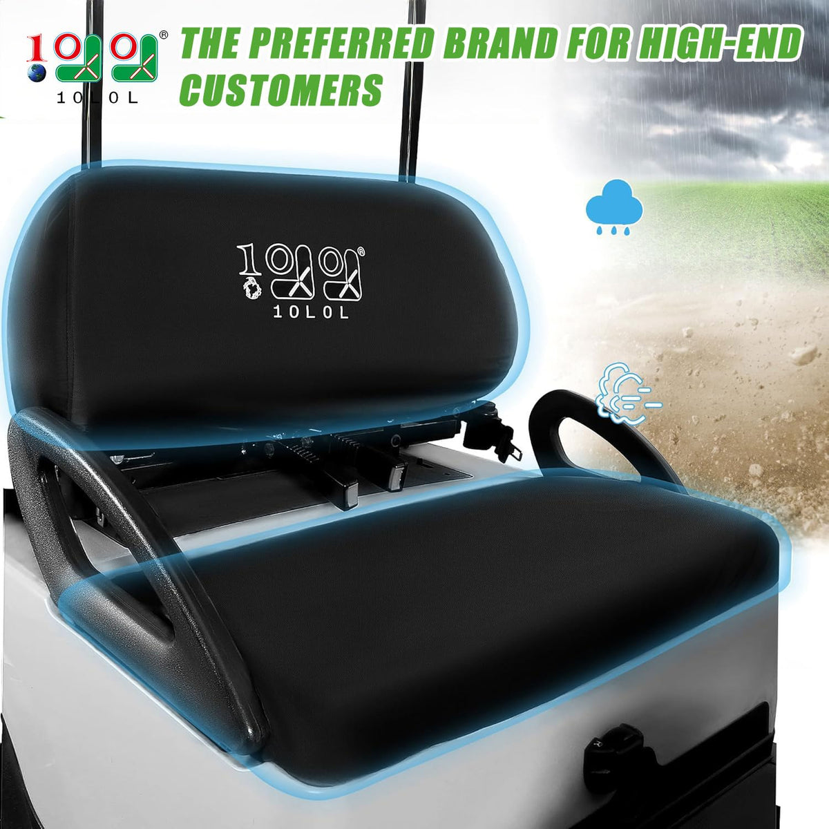 10L0L Seat Dust Cover on the rear seat keeps the back clean year-round.