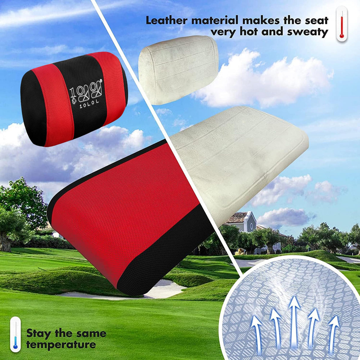 10L0L golf cart seat cover refreshes the cart appearance