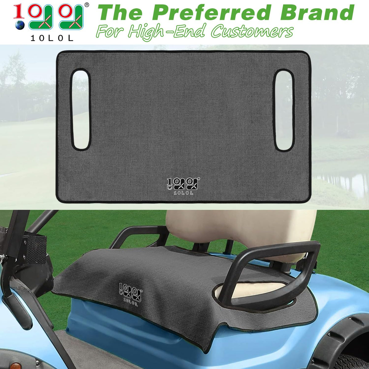 Yamaha two-person towel blanket on cart seat with armrests improves comfort and protection