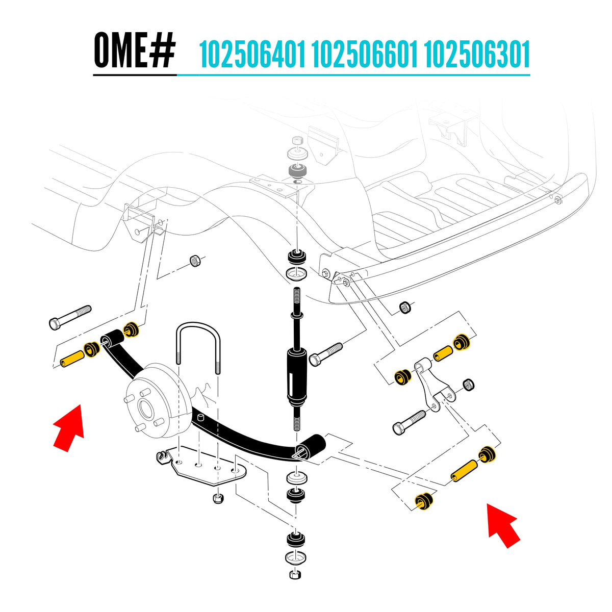 10L0L shackle upper sleeve supports smoother suspension on Club Car Precedent.