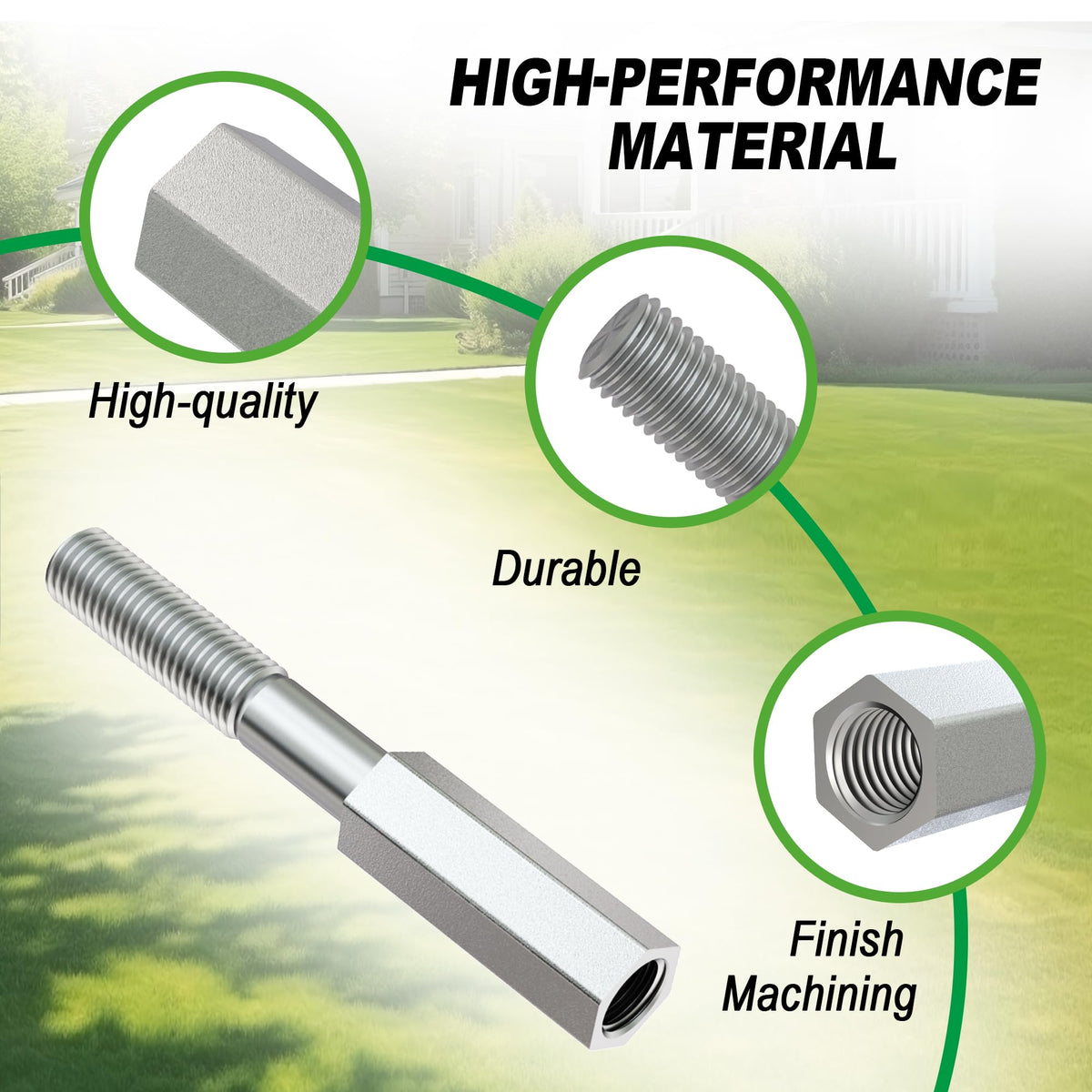 10L0L golf cart shock extension rod kit mounting hardware details for quick install.