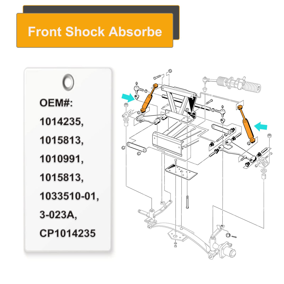 10L0L golf cart shock kit front and rear for easy upgrade