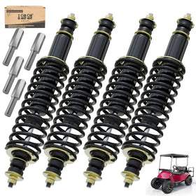 10L0L golf cart shocks front rear 4-pack improves ride comfort on uneven terrain.