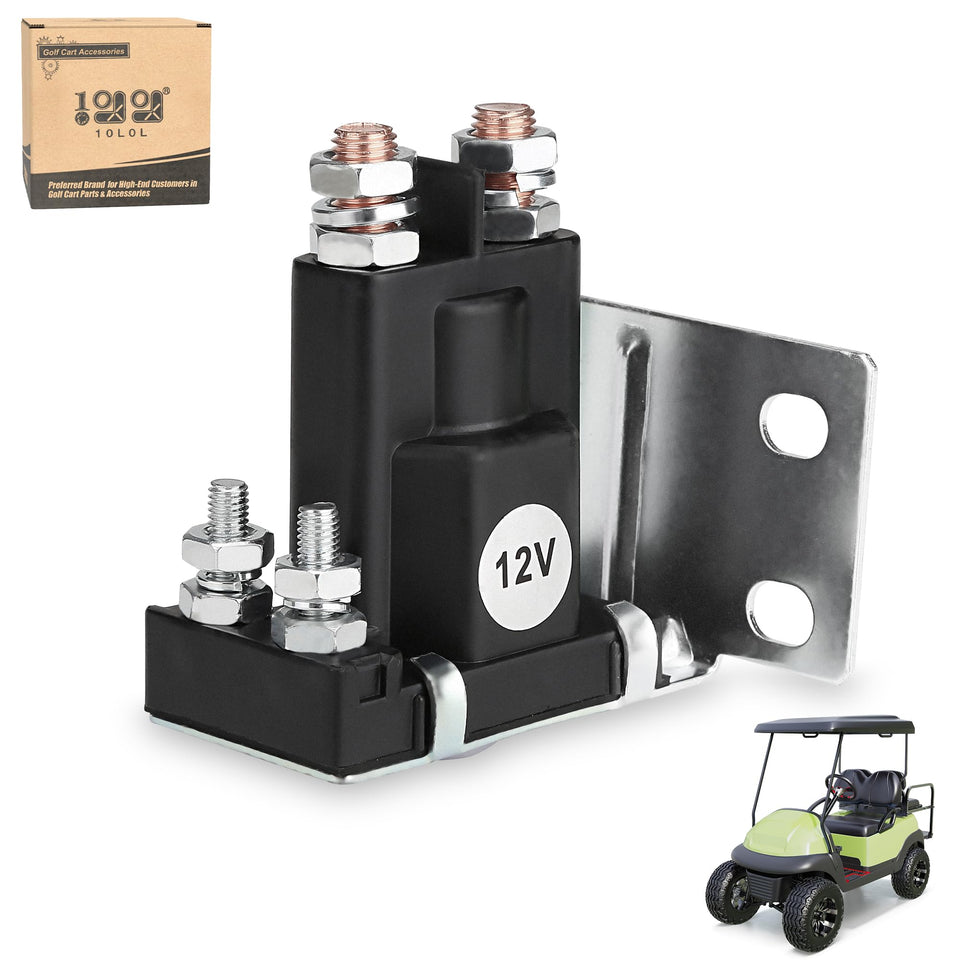 10L0L golf cart solenoid 12V 4-terminal for EZGO TXT enhances starting reliability.