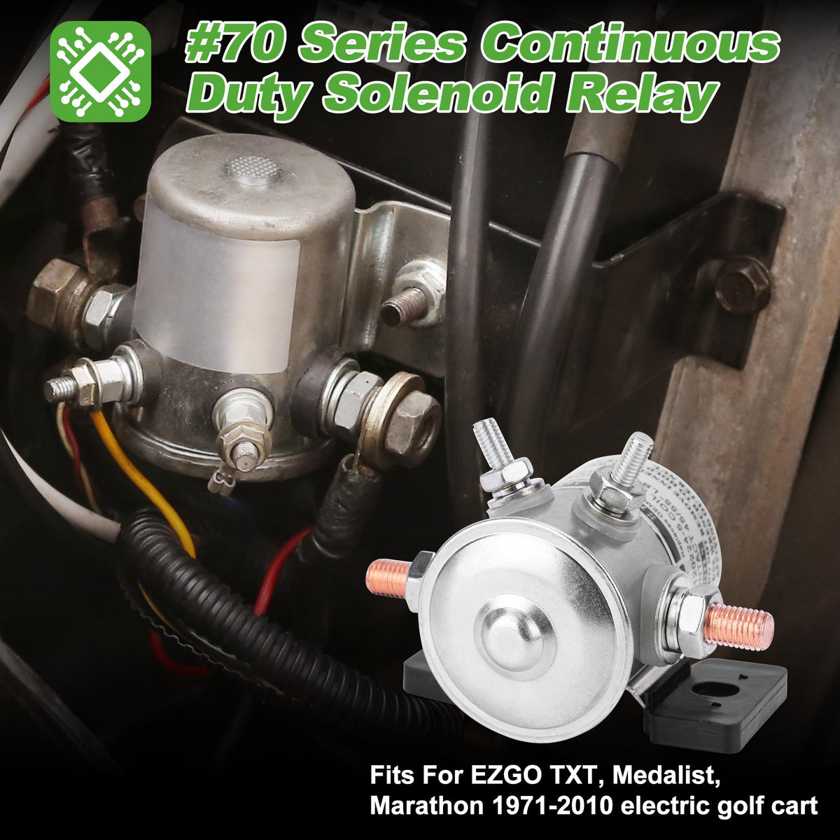 10L0L Golf Cart Solenoid 36V durability test image built for varied weather