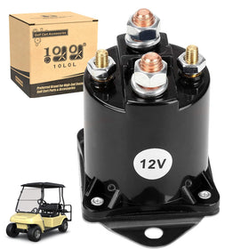 10L0L golf cart solenoid close-up with copper contacts for durability