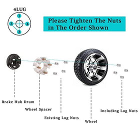 10L0L 68mm hub bore spacers fit Club Car securely for reliable mounting