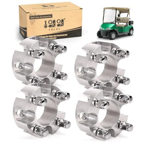 10L0L wheel spacers installed on Yamaha cart for wider stance and stability