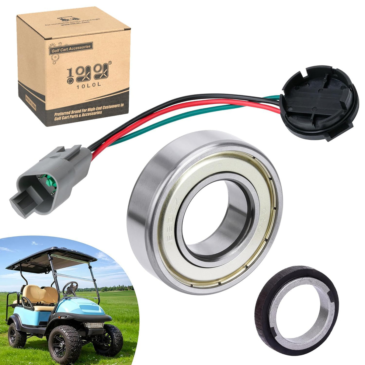 The 10L0L golf cart speed sensor with GE magnet for older Club Car DS/IQ.