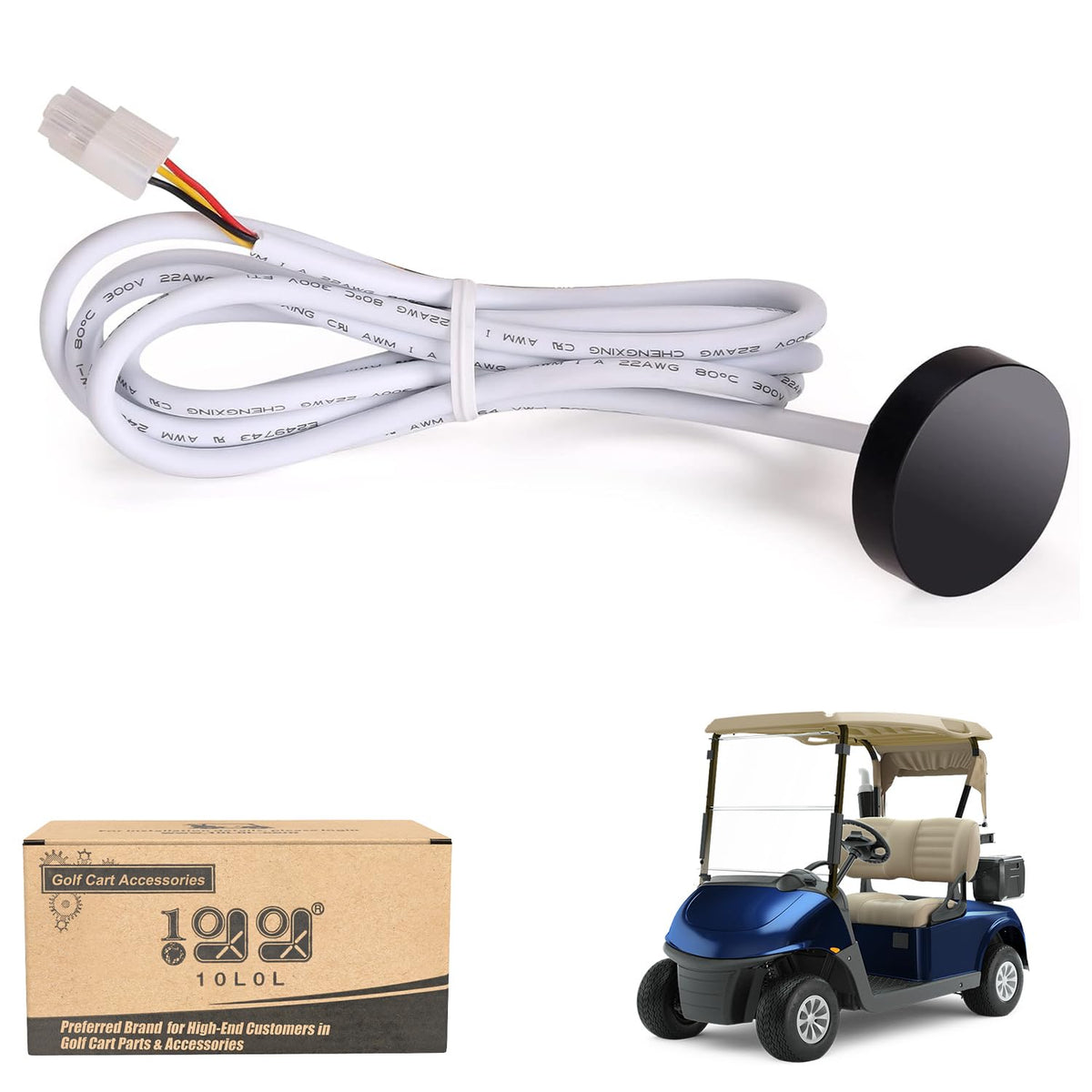 10L0L golf cart speed sensor harness for EZGO PDS 36V enables accurate speed sensing