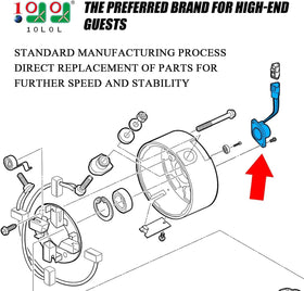 10L0L golf cart speed sensor magnet installation step illustrates a quick magnet swap.