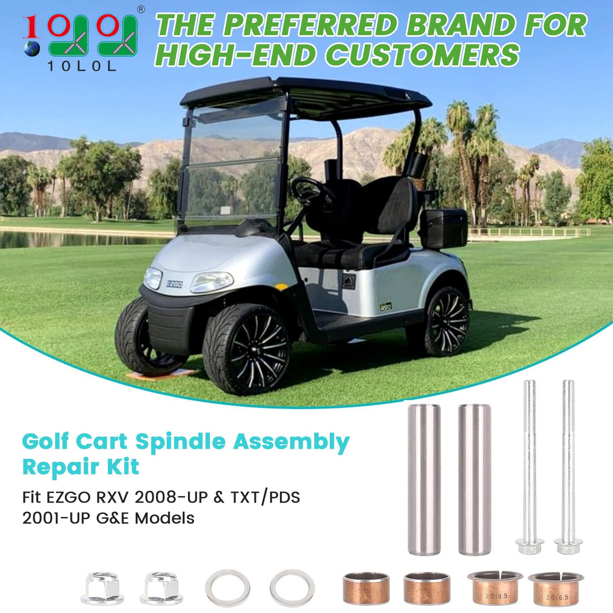 10L0L golf cart spindle kit right side for EZGO TXT, supports reliable steering
