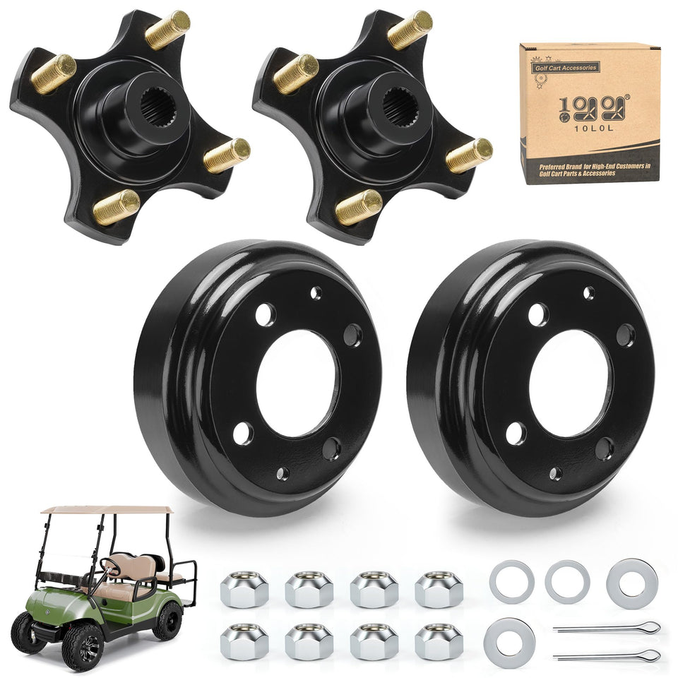 10L0L Golf Cart split brake drum for durable stopping and maintenance ease.