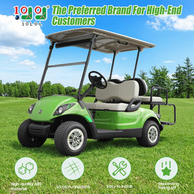 10L0L Club Car 8in wheel covers upgrade the appearance with chrome shine