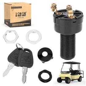 10L0L Golf Cart ignition switch front view showing sturdy housing