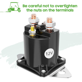10L0L golf cart starter solenoid assembly demonstrates straightforward wiring.