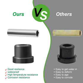 10L0L steel bushings and sleeves, durable fit.