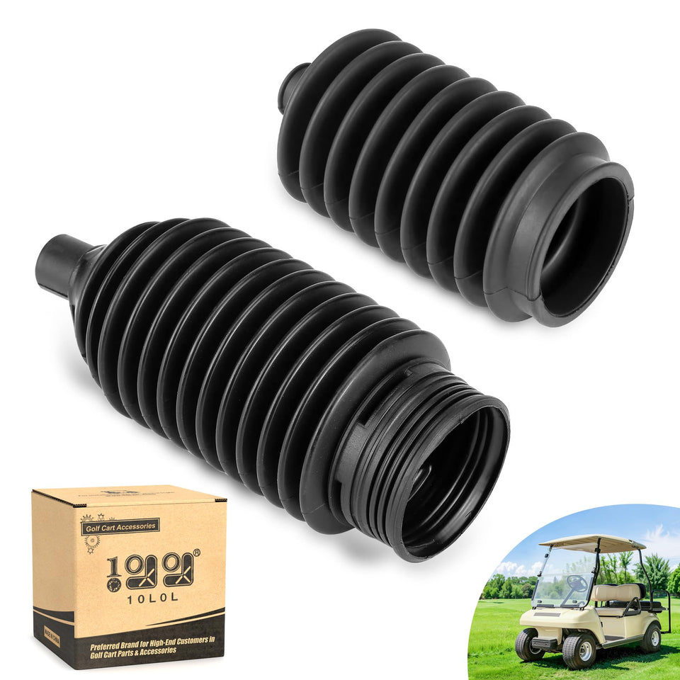 10L0L long driver-side steering bellows protects Club Car DS steering gear.