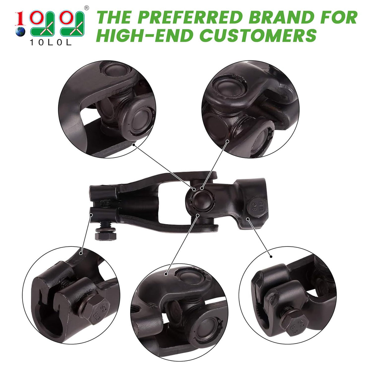 10L0L golf cart lower yoke assembly closeup shows installation-ready fit
