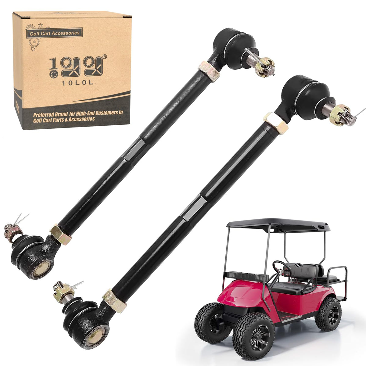 10L0L golf cart steering tie rod assembly overview improves steering stability for EZGO TXT/Medalist