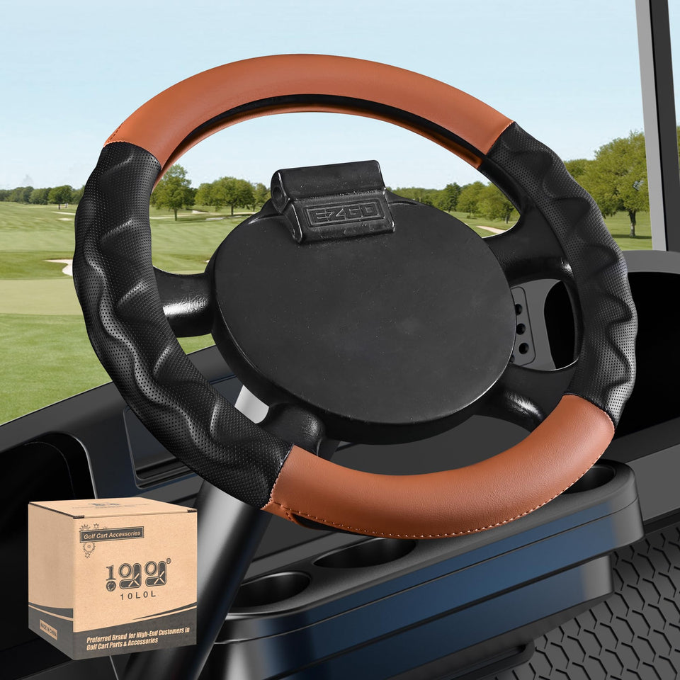 10l0l golf cart steering wheel cover for 13-inch wheels improves grip and comfort.