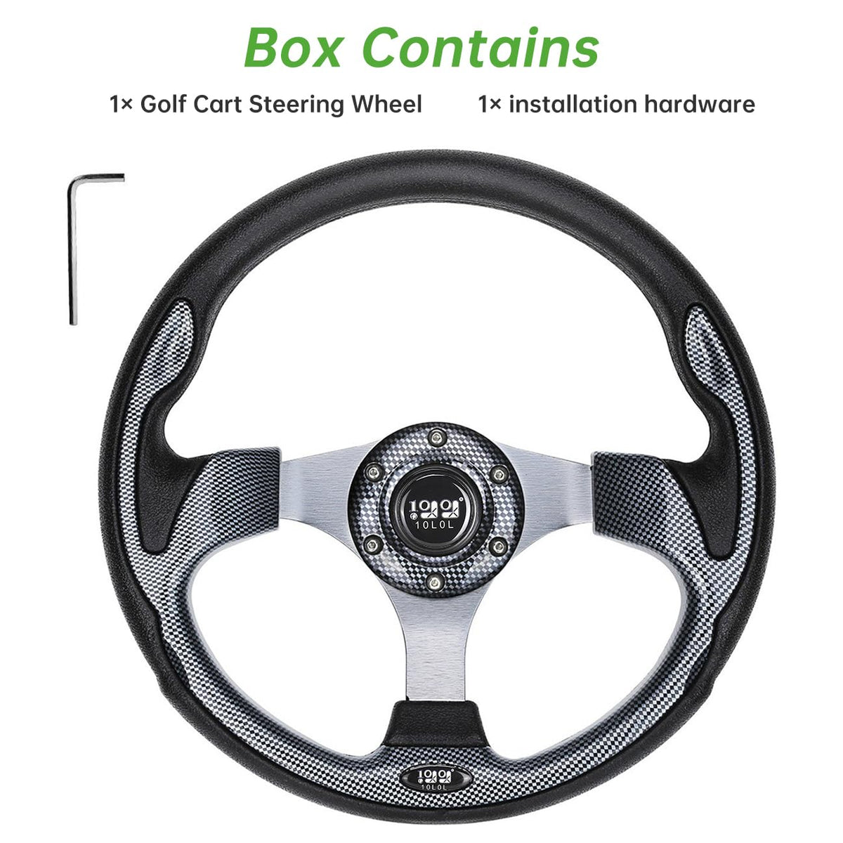 10L0L golf cart steering wheel 13in diameter enhances steering control