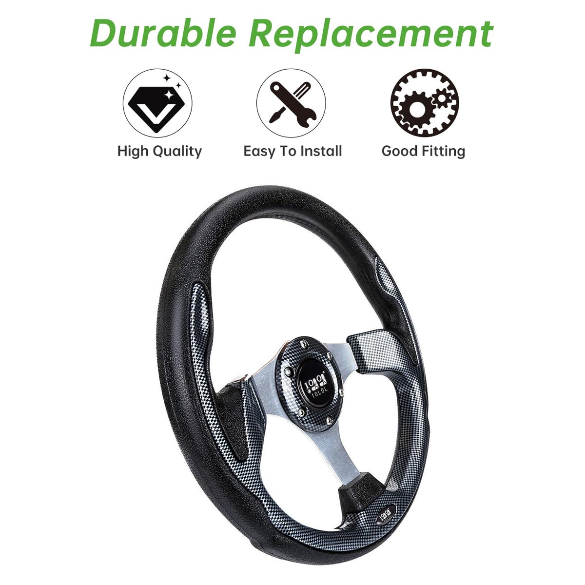 10L0L golf cart steering wheel smooth ergonomic design for long drives