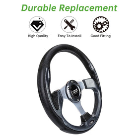 10L0L golf cart steering wheel smooth ergonomic design for long drives