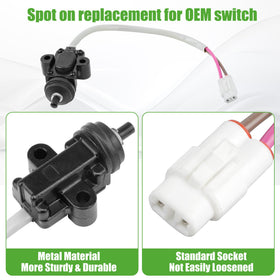 10L0L golf cart stop switch side view emphasizing compact form factor.
