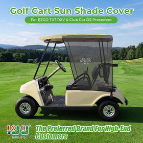 10L0L shade cover on Club Car DS Precedent Tempo reduces heat and glare
