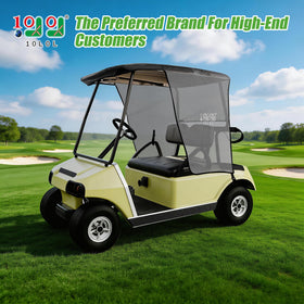 10L0L Golf Cart Sun Shade Cover for EZGO TXT RXV highlights UV protection and easy fit.