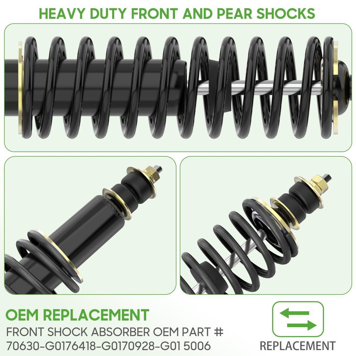 10L0L lift-kit compatible shock kit for EZGO Medalist/TXT