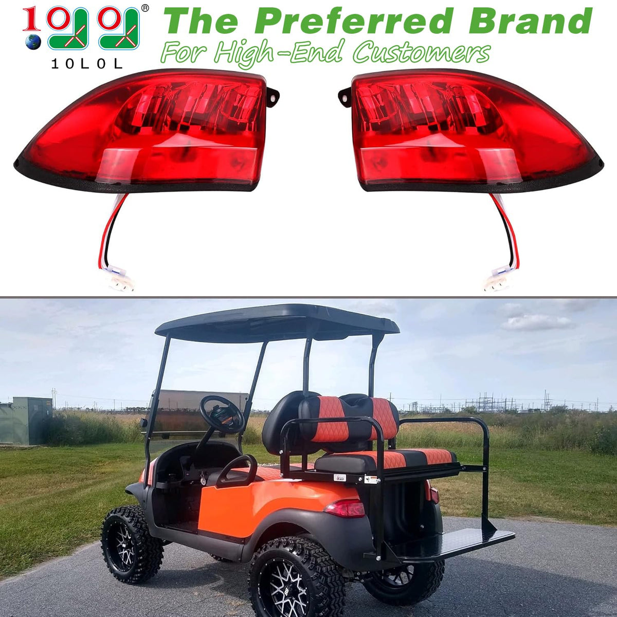 10L0L golf cart tail light passenger rear for balanced rear lighting