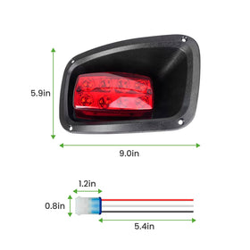 Night illumination demo of 10L0L taillight on EZGO TXT
