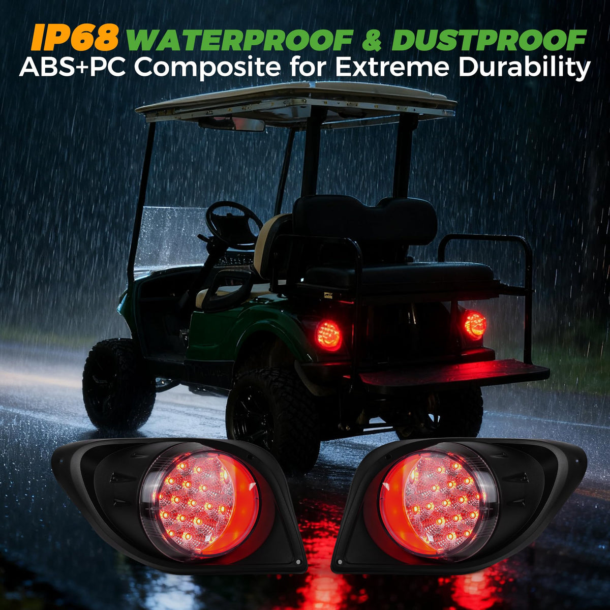 10L0L plug-and-play taillight installation on a golf cart