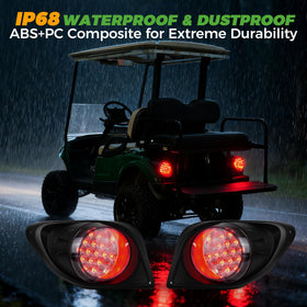 10L0L plug-and-play taillight installation on a golf cart