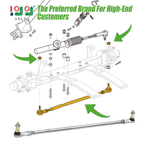 10L0L golf cart tie rod assembly right 26in for smooth tracking