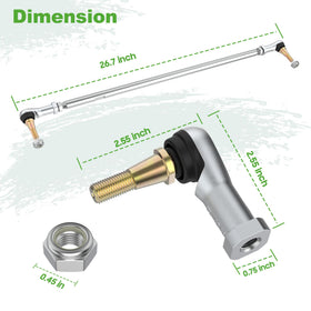 Tie rod end ball joints on 10L0L Golf Cart assembly.