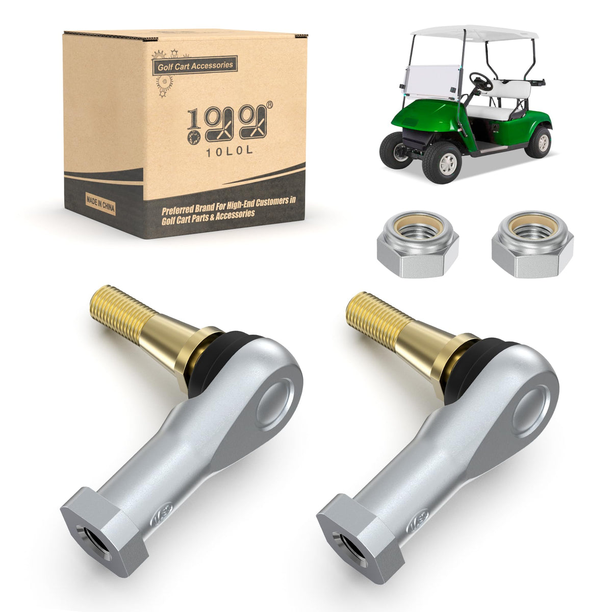 10L0L golf cart tie rod end driver side upgrade for precise steering