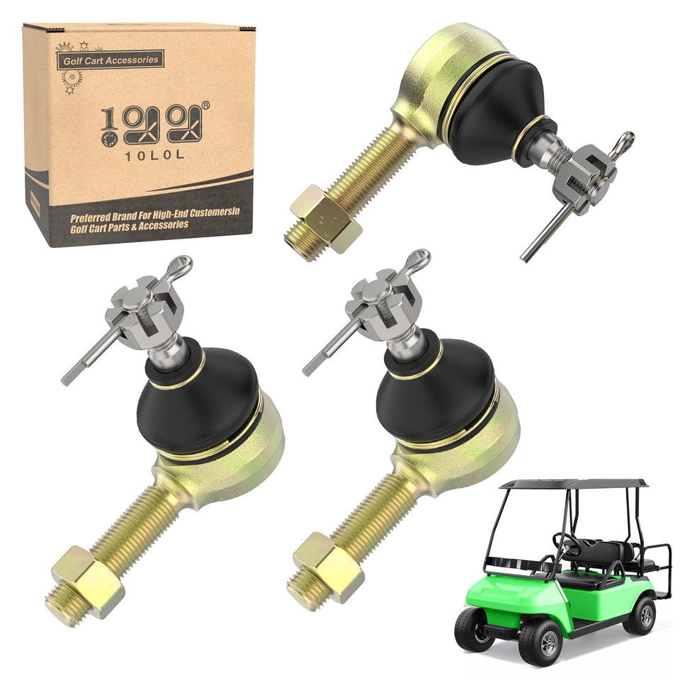 10L0L golf cart tie rod end kit for Club Car DS demonstrating improved steering precision
