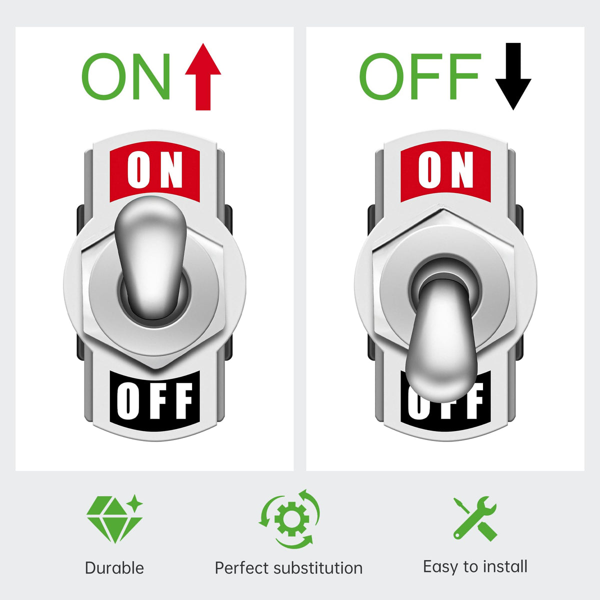 10L0L Tow Switch with stainless fittings resists loosening on rough rides