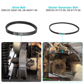 10L0L Drive belt for Yamaha golf carts: supports smooth clutch engagement