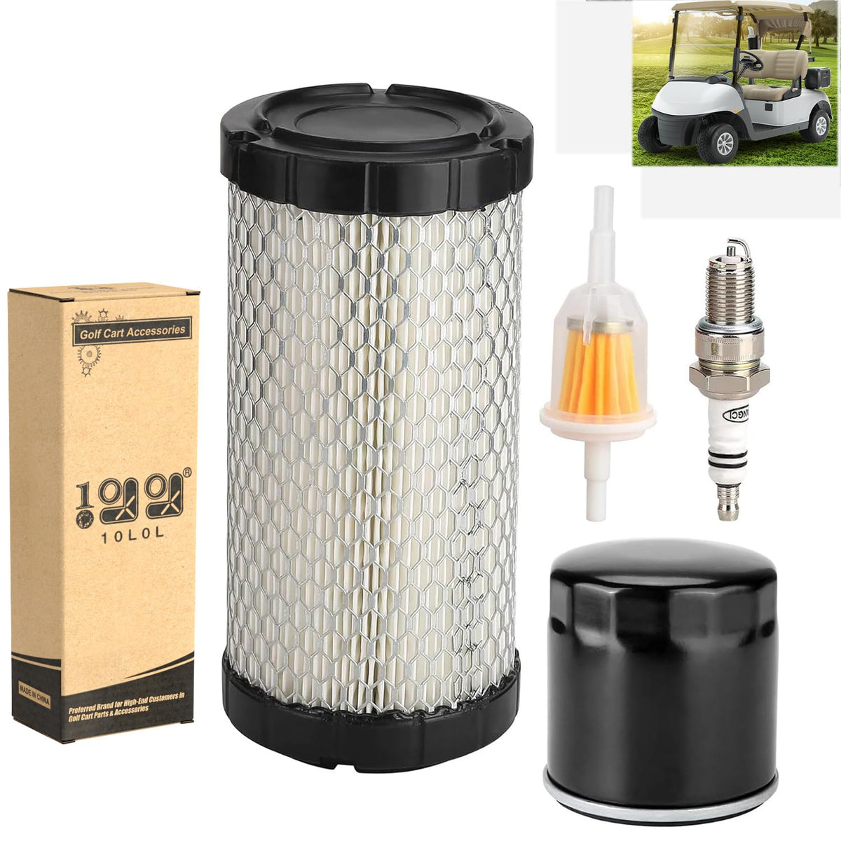 10L0L air filter element for EZGO RXV/TXT boosts engine breathing and efficiency