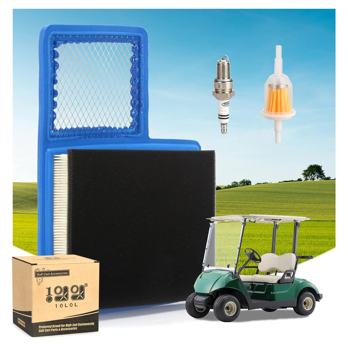 10L0L air filter for Yamaha golf carts improves airflow for smoother starts