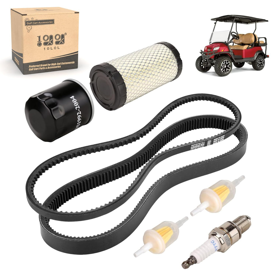 10L0L golf cart tune up kit drive belt for reliable clutch performance.