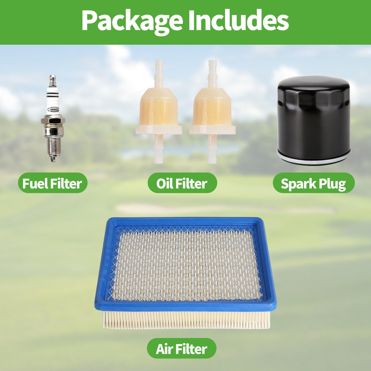 10L0L Golf Cart Tune Up Kit instructions illustrate simple installation steps
